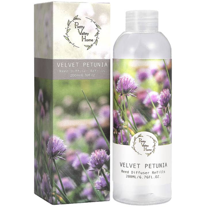 Pretty Valley Home - Wholesale Fragrance Oil - 200ml Fragrance Diffuser Refill Oil - Velvet Petunia