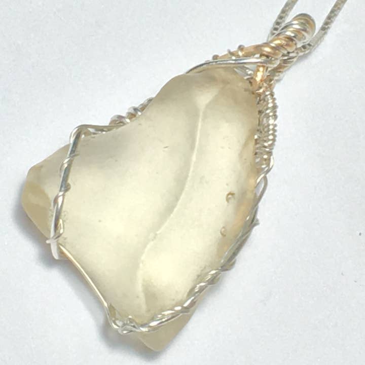 Wildheart Crystals - Wholesale Individual Charm/Pendant - Libyan Desert Glass Silver and Gold Pendant