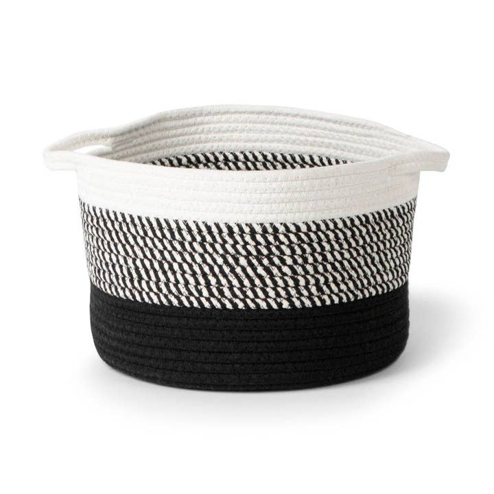Black Ombré Cotton Storage Basket for wholesale by Basketly