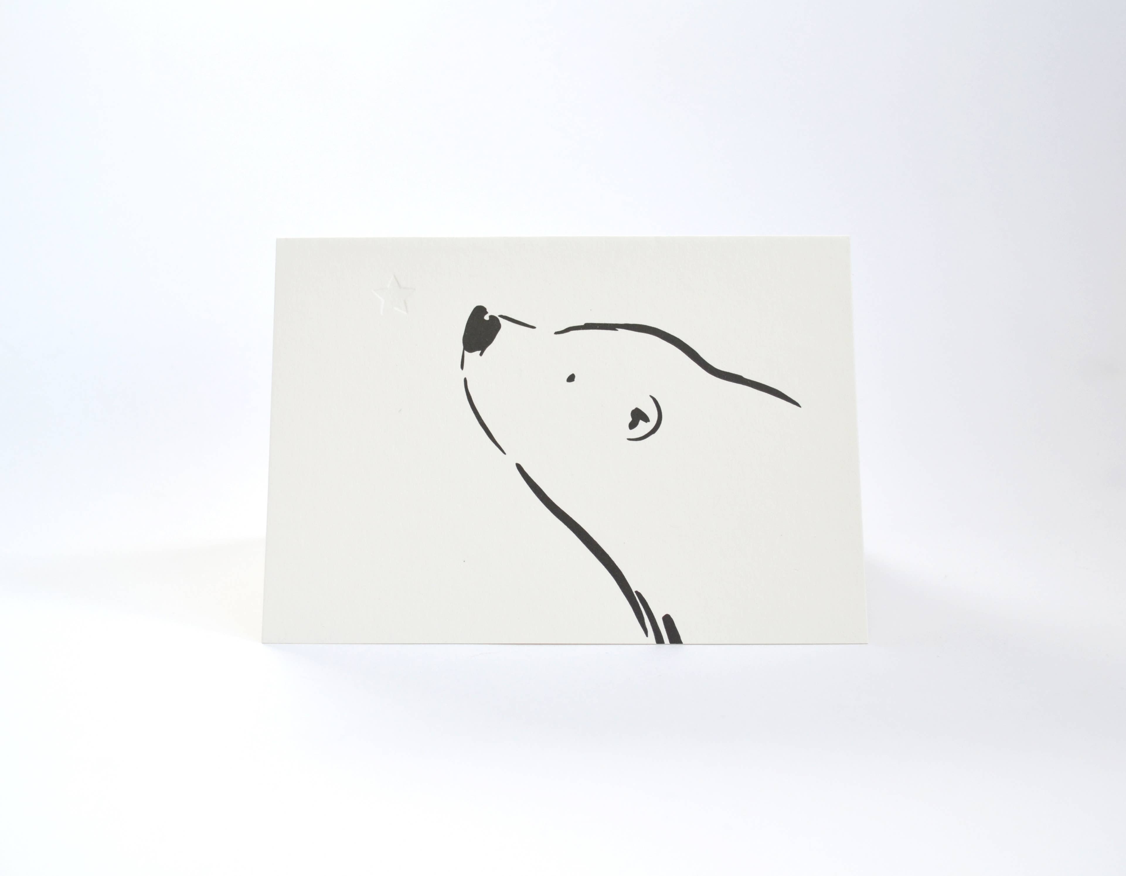 Alex & Olive - Wholesale Christmas Card - Polar Bear & Star Christmas Card - Letterpress Printed1
