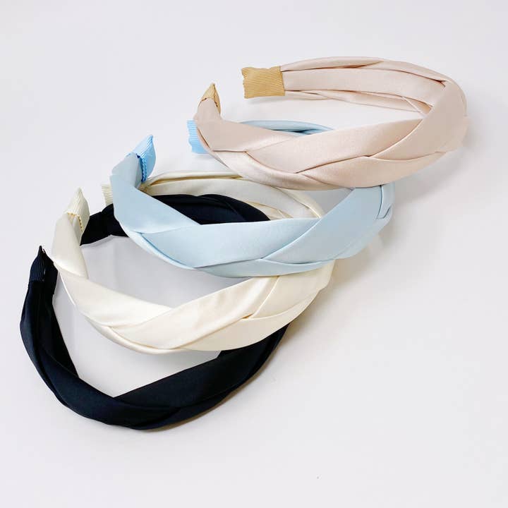 Ellison+Young - Wholesale Fashion Headband - Women's - Satin Silk Braid Headband