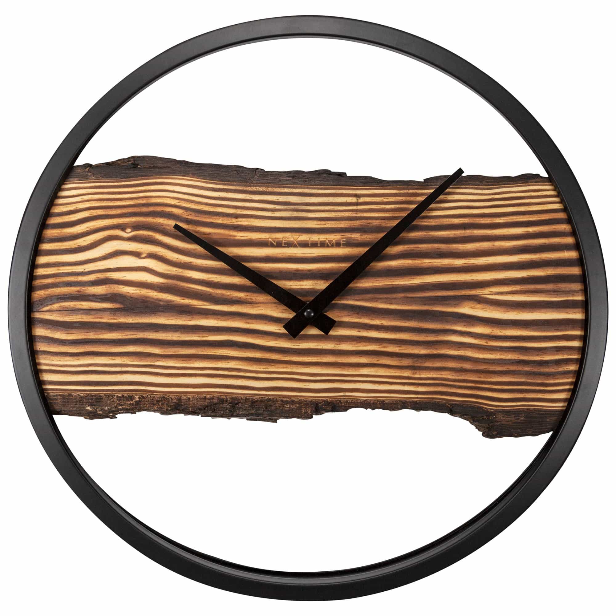NeXtime - Wholesale Wall Clock - Forest Metal & Solid Wood Wall Clock0