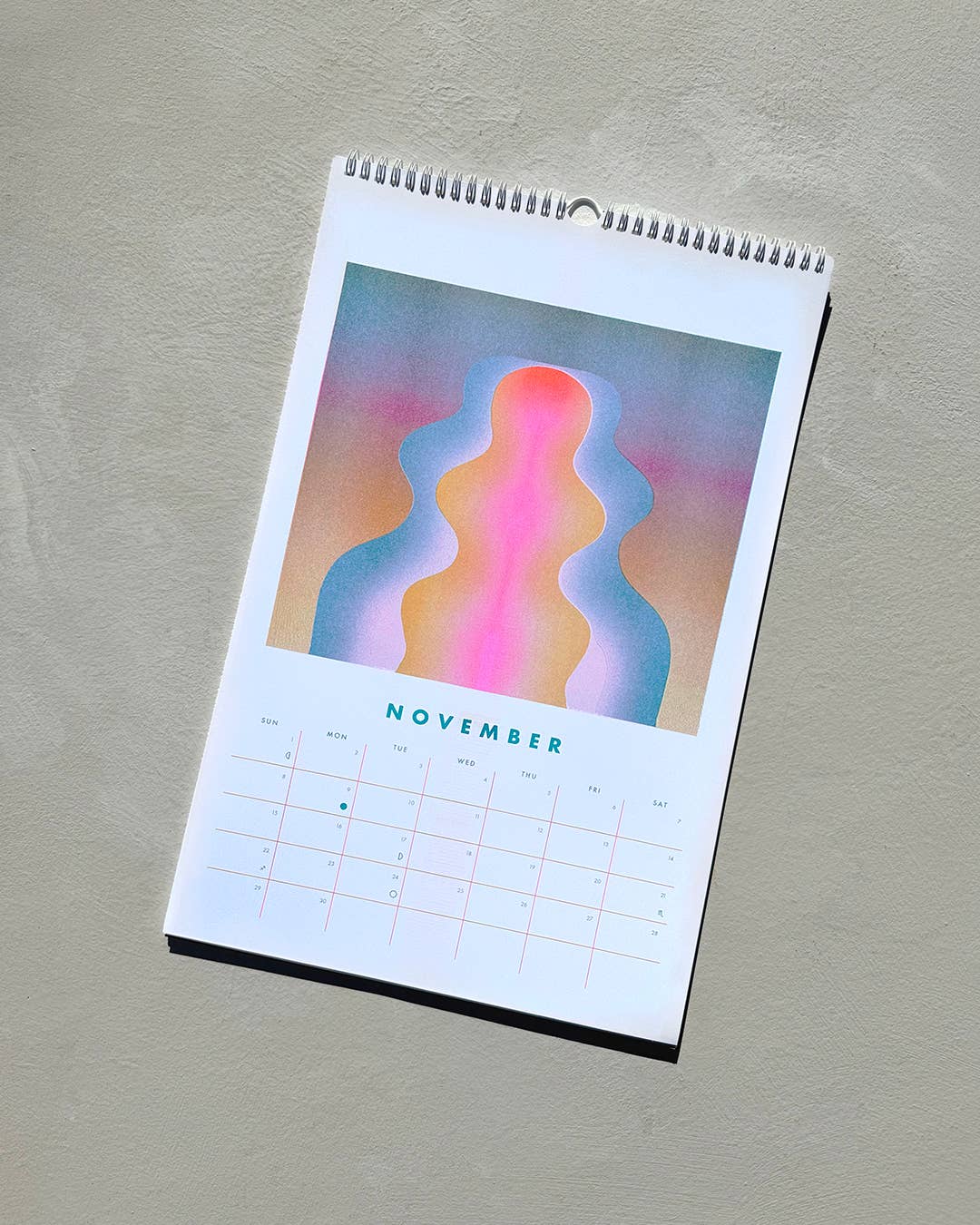 Robyn A. Frank Artworks – Engroshandel Kalender – 2026 Risograph Vægkalender - Abstrakt Kunst3