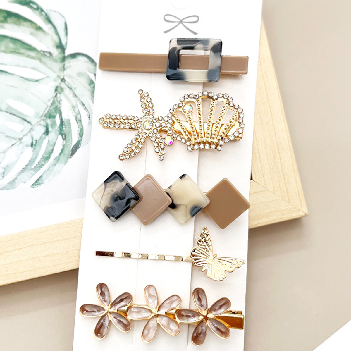 ACCITY - Wholesale Hair Clip - Women's - Rhinestone Pearl Hair Clip Set-Elegant Side Pin _CWASC034966