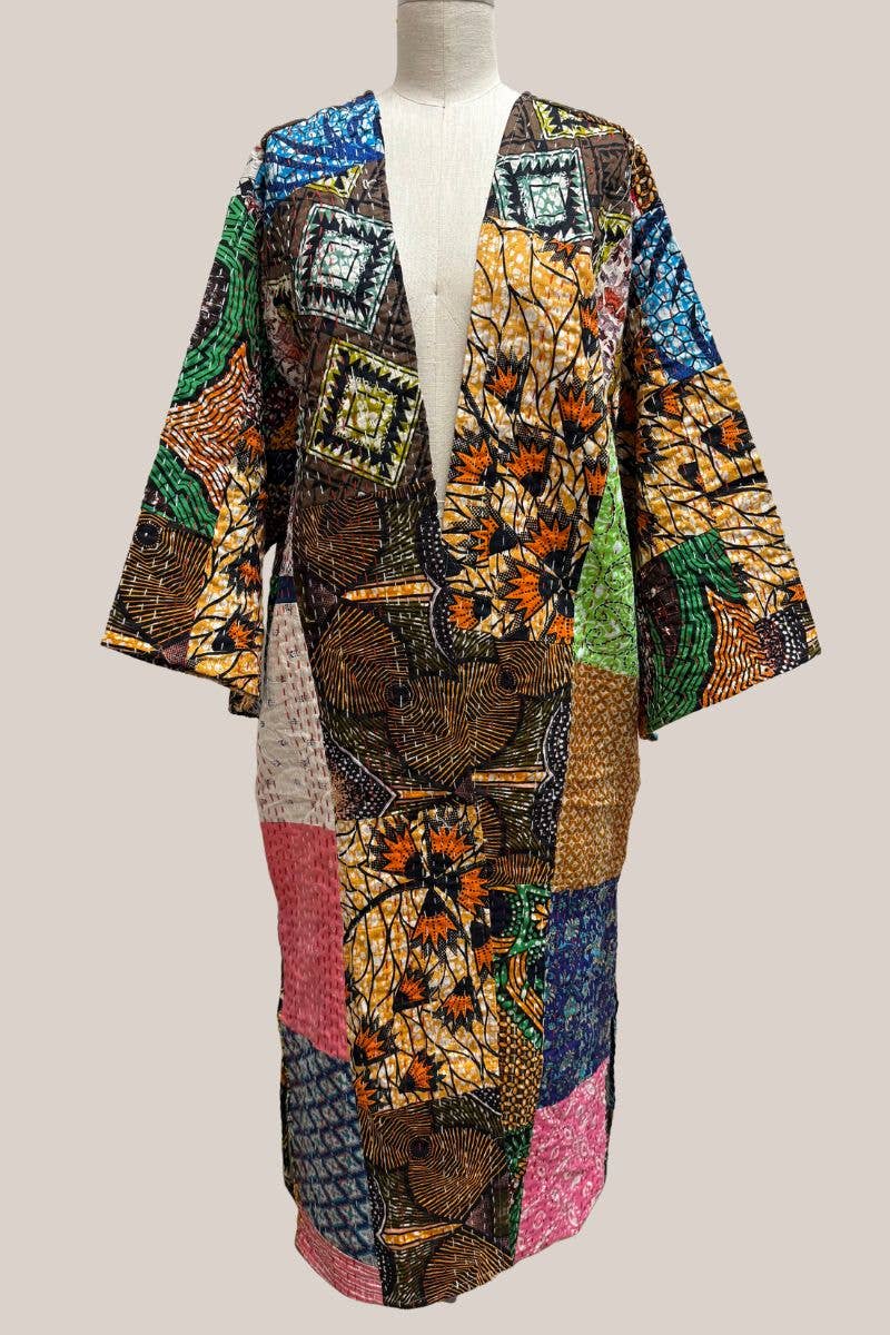 Leto Accessories - Wholesale Kimono - Women's - Handmade India Assorted Patchwork Dusters - All Different5