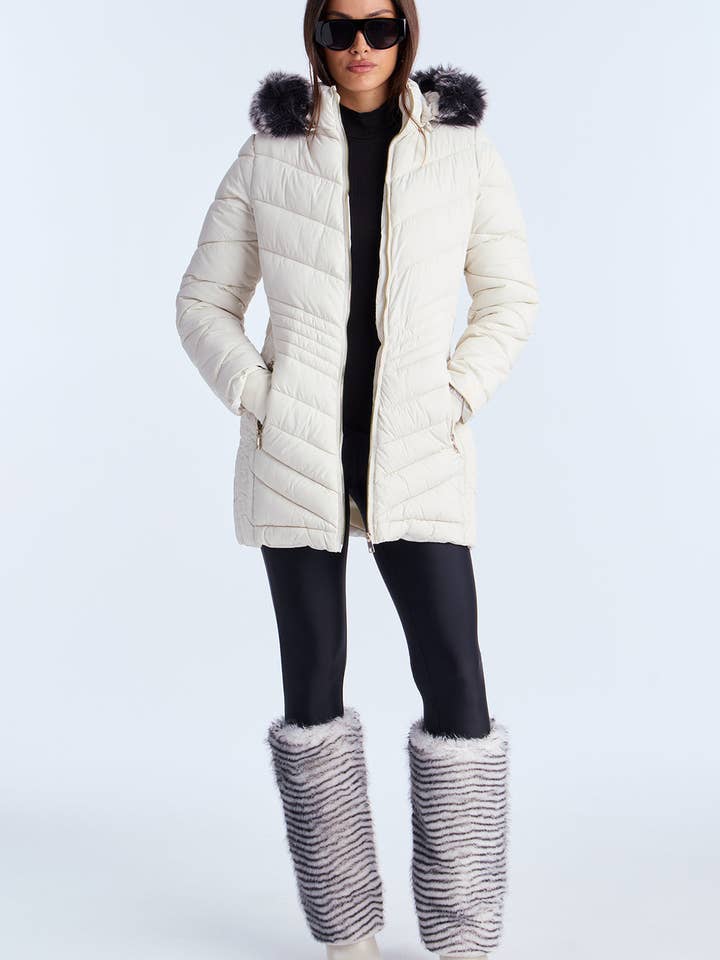 GEVOERDE LANG JAS MET CAPUCHON voor wholesale door 5besties inc