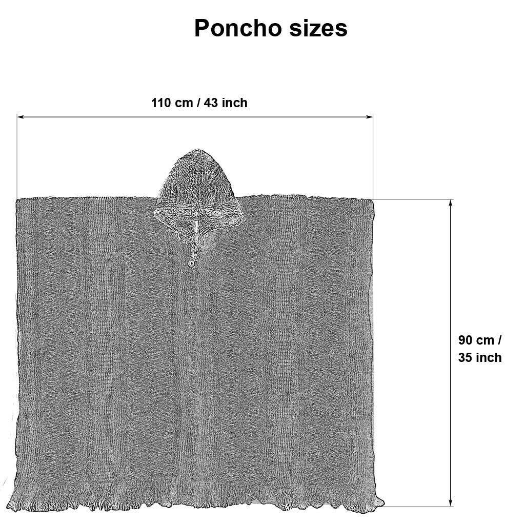 ECUALAMA – wholesale Poncho - Unisex – Llama ull Unisex Sydamerikanska Handvävd Hooded Poncho4