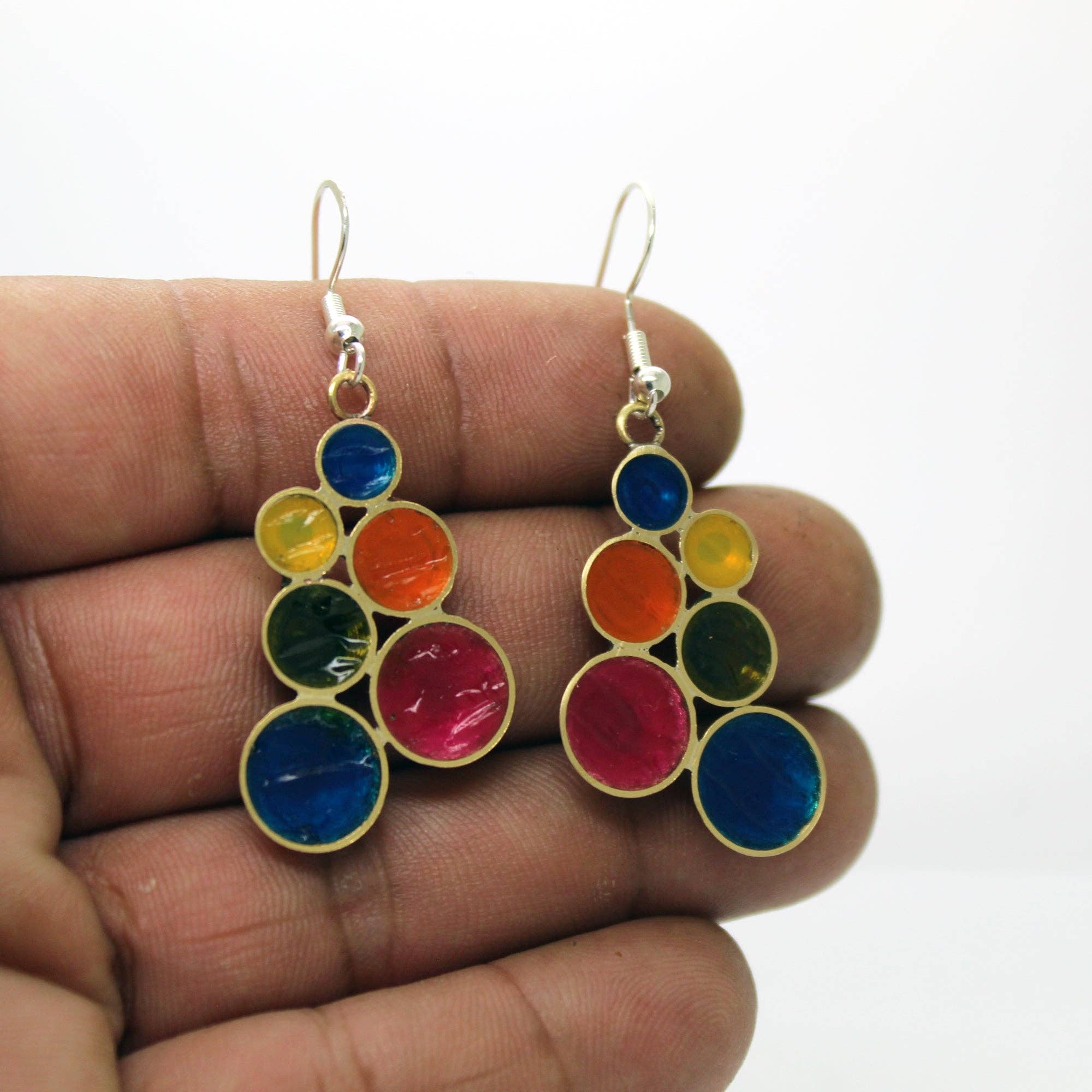 Plataica - Wholesale Dangle Earrings - Brass and 925 silver "Candy" earrings7