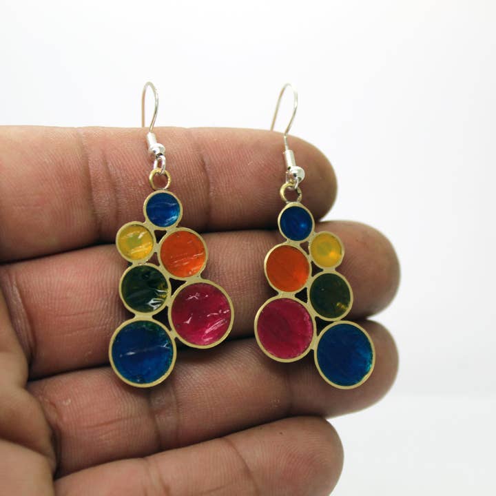 Plataica - Wholesale Dangle Earrings - Brass and 925 silver "Candy" earrings7