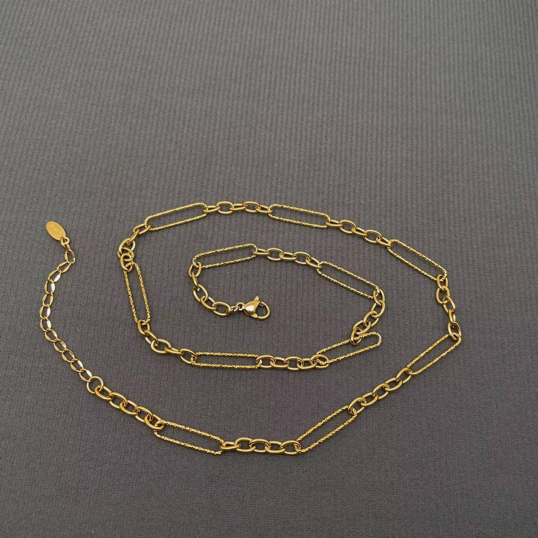 Mio Queena - Wholesale Extender Chain - DIY Accessories for Necklaces 18K Golden S.Steel Chain - FGS7