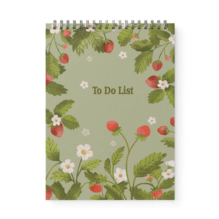 Carnet de liste de tâches Strawberry Bliss pour la vente par Line & Script