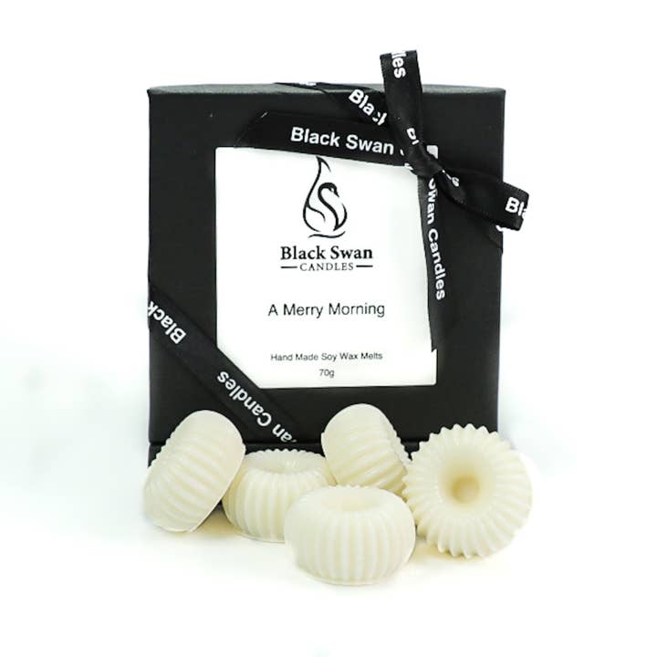 Black Swan Candles - A Merry Morning Wax Melts for wholesale by Black Swan Candles