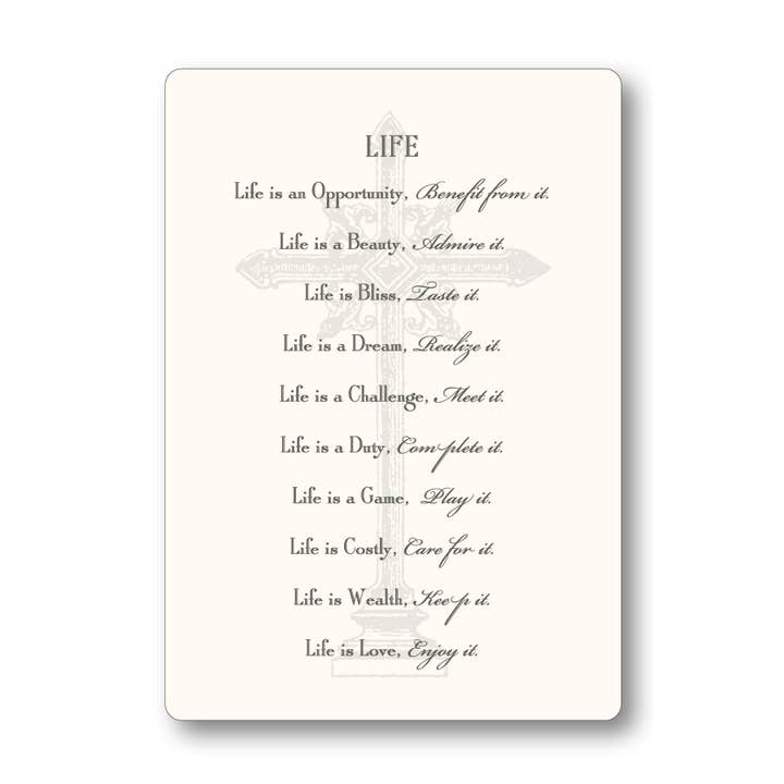 Life - Mother Teresa Prayer Card for wholesale by Shade Tree Greetings