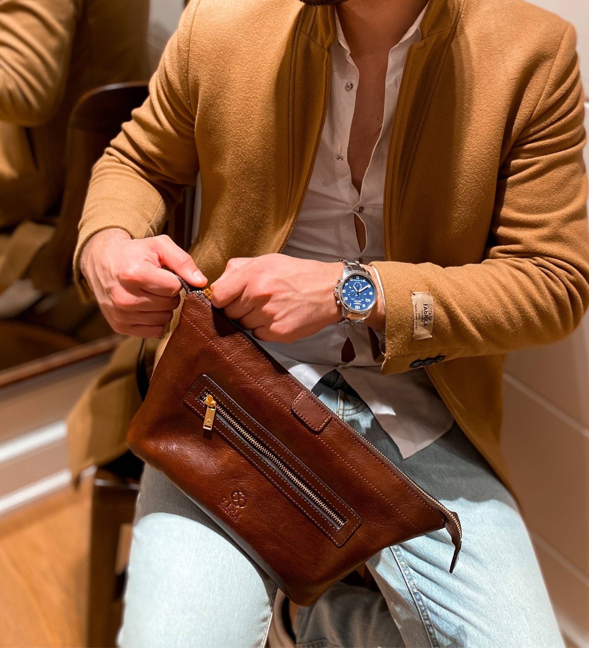 Time Resistance – Großhandel Schmink-/Kosmetiktasche – Leder-Kosmetiktasche Dopp-Kit - Ragtime22