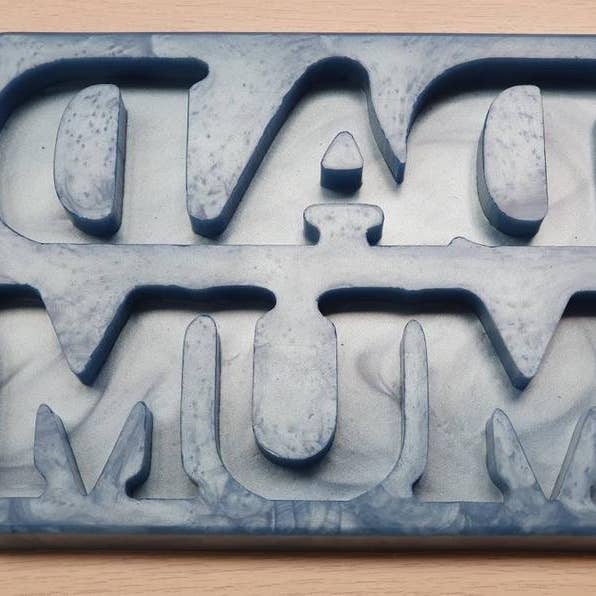 Mum or / and Dad Freestanding Word Silicone Mould for wholesale by Mr Resin