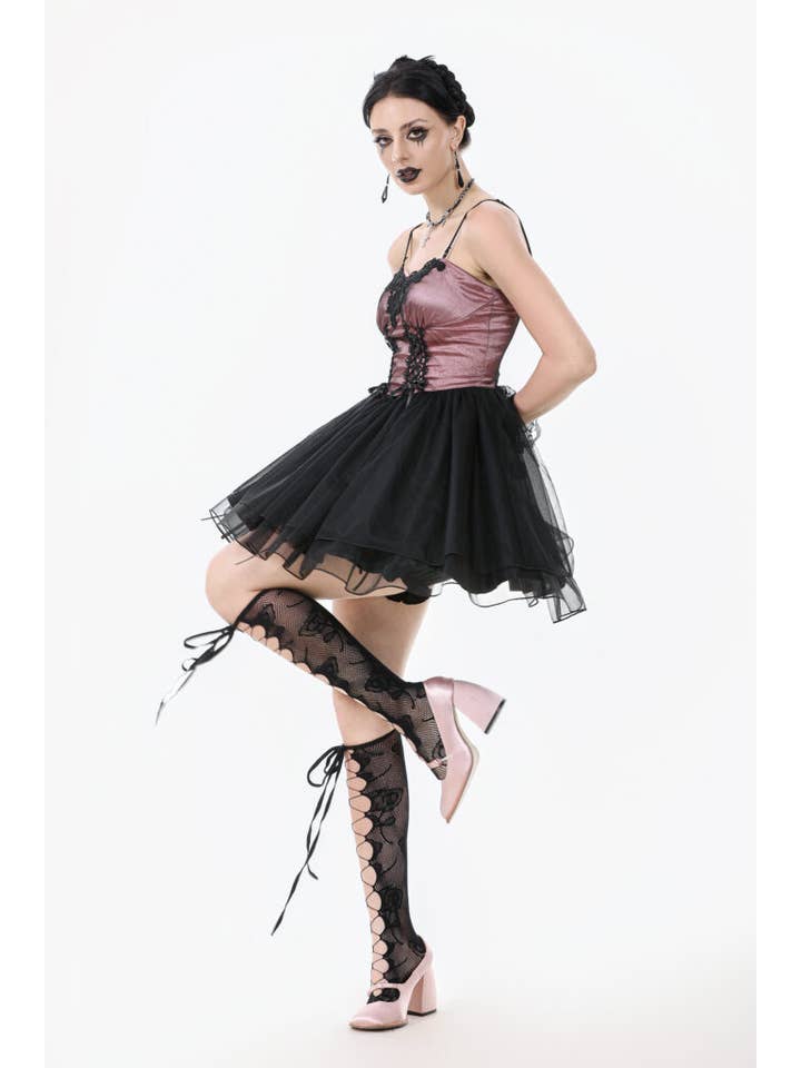 Pink Black DW1070 - Gothic Lolita mini dress for wholesale on Faire8