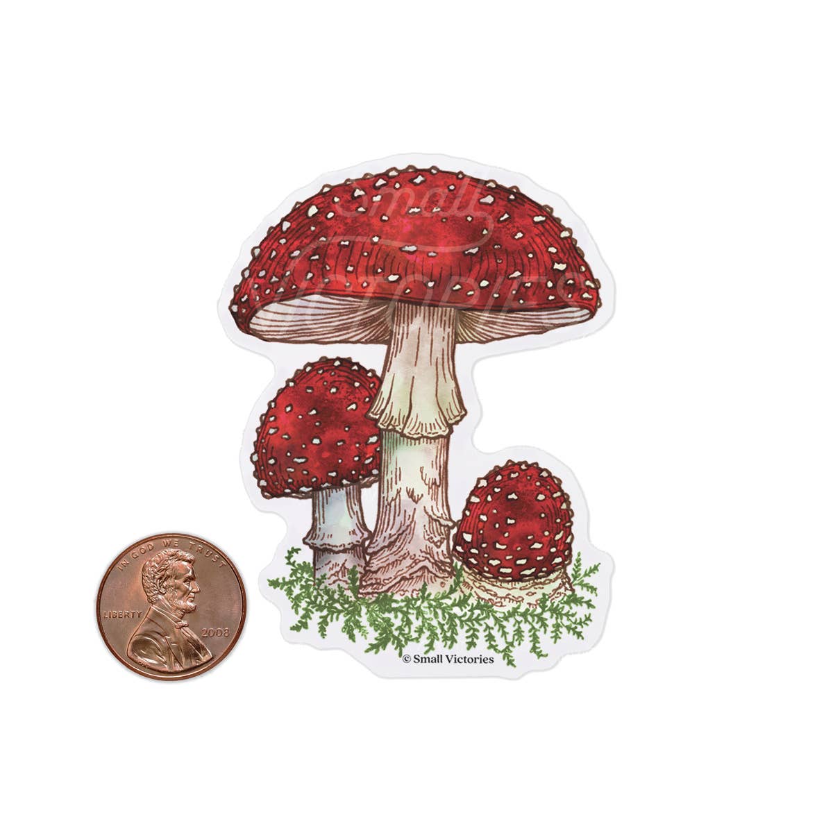 Small Victories - Wholesale Sticker - Eco-Sticker: Fly Agaric Mushroom2