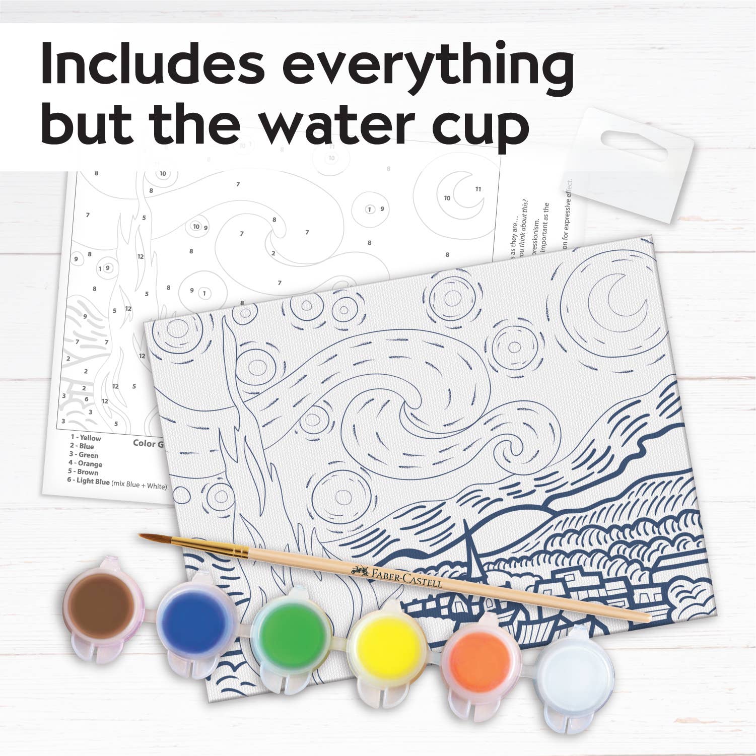 Faber-Castell / Creativity for Kids - Wholesale DIY Craft Kit - Kids - Paint by Number Museum Series - The Starry Night1