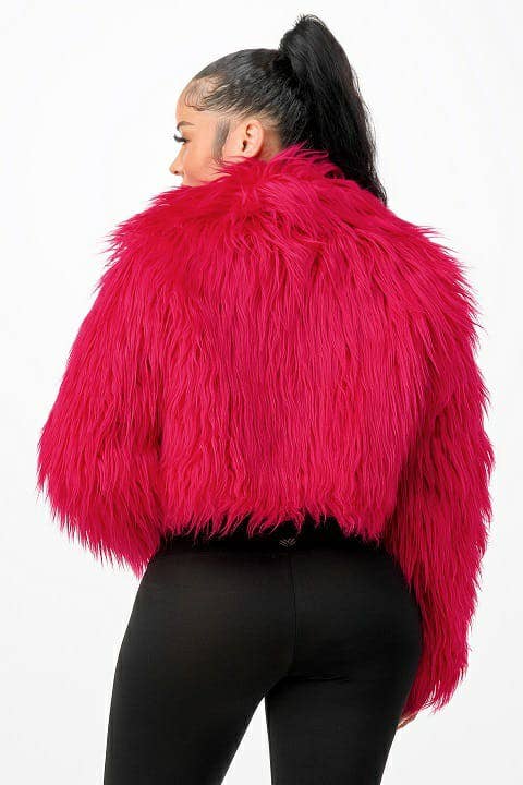 Boswell – wholesale Jacket – Women's – Long Sleeve Shaggy Crop Jacket1