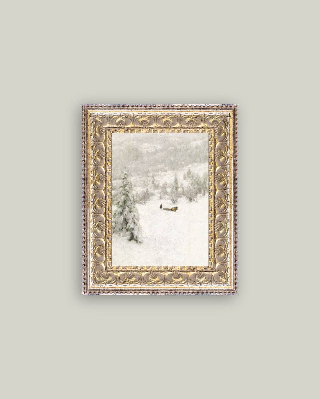 Petal Lane Home - Wholesale Art Print - Winter Landscape Framed Antique Art0