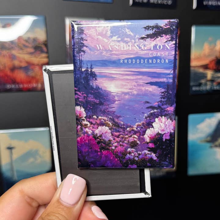 Íman da Flor do Estado de Washington - Rododendro por atacado de Tieu Magnetic