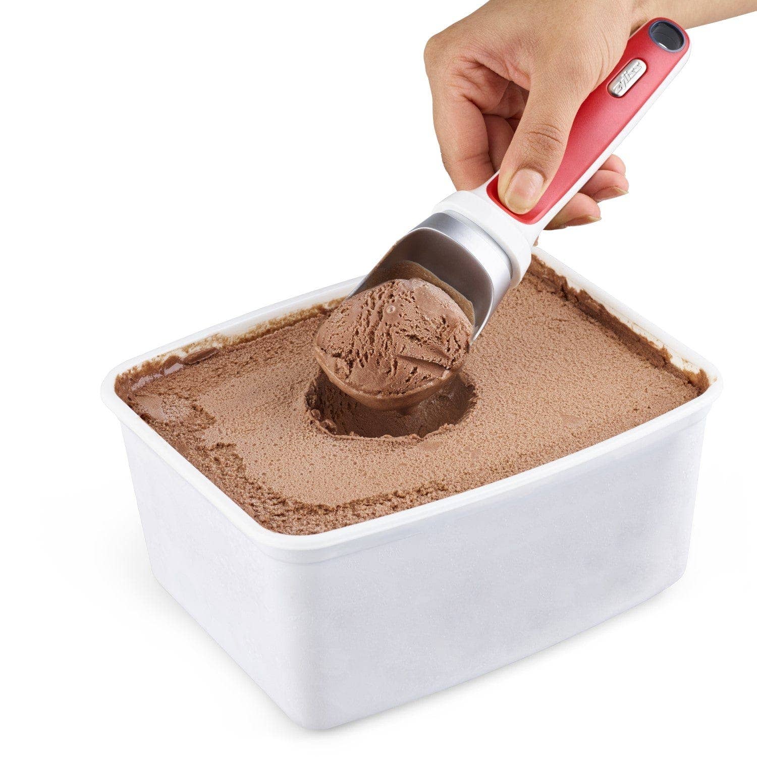 DKHB [Zyliss, Cole & Mason, Swissmar, AdHoc, Ken Hom] - Wholesale Ice Cream Scoop - Zyliss Right Scoop Ice Cream Scoop, Red1