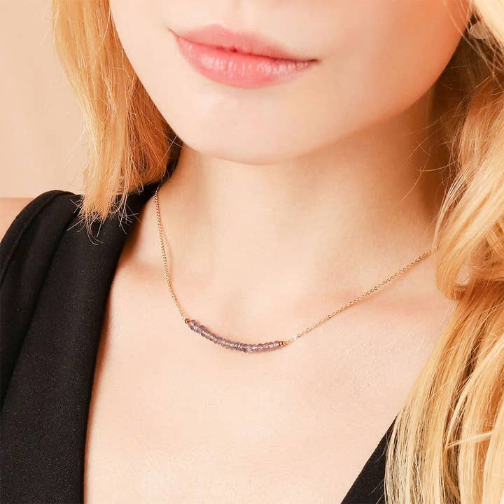 Labradorite Smile Bracelet (Gold or Silver) for wholesale by Less is More