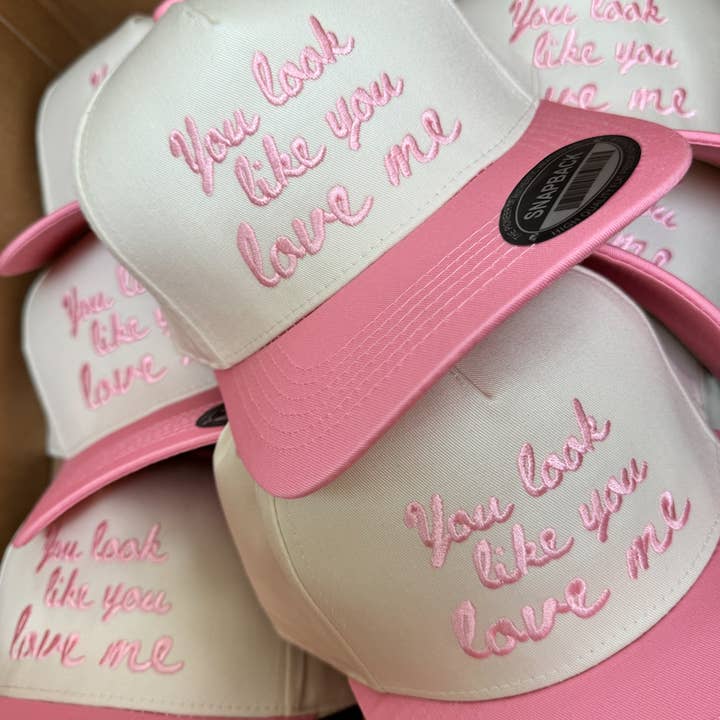 KENZKUSTOMZ - Wholesale Trucker Hat - Women's - You Look Like You Love Me - Pink Vintage Trucker Hat