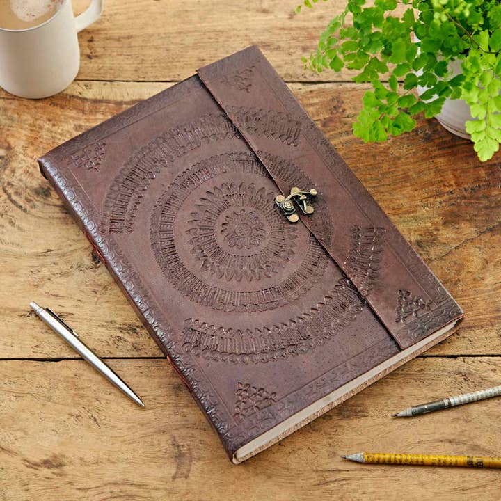 The Paper High Gift Company Limited - Wholesale Journal/Diary - Handcrafted A4 Embossed Leather Journal Notebook - Handmade4