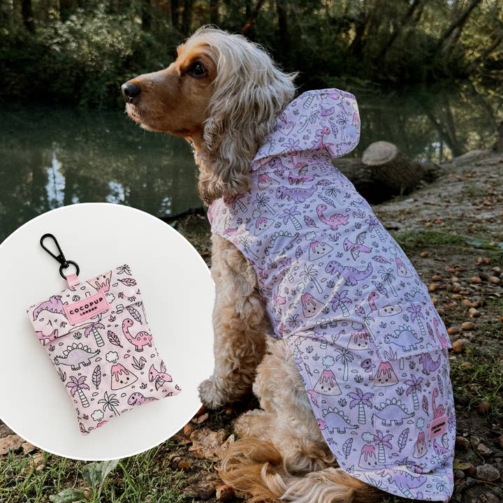 Dog Raincoat - Princess Dino for wholesale by Cocopup London