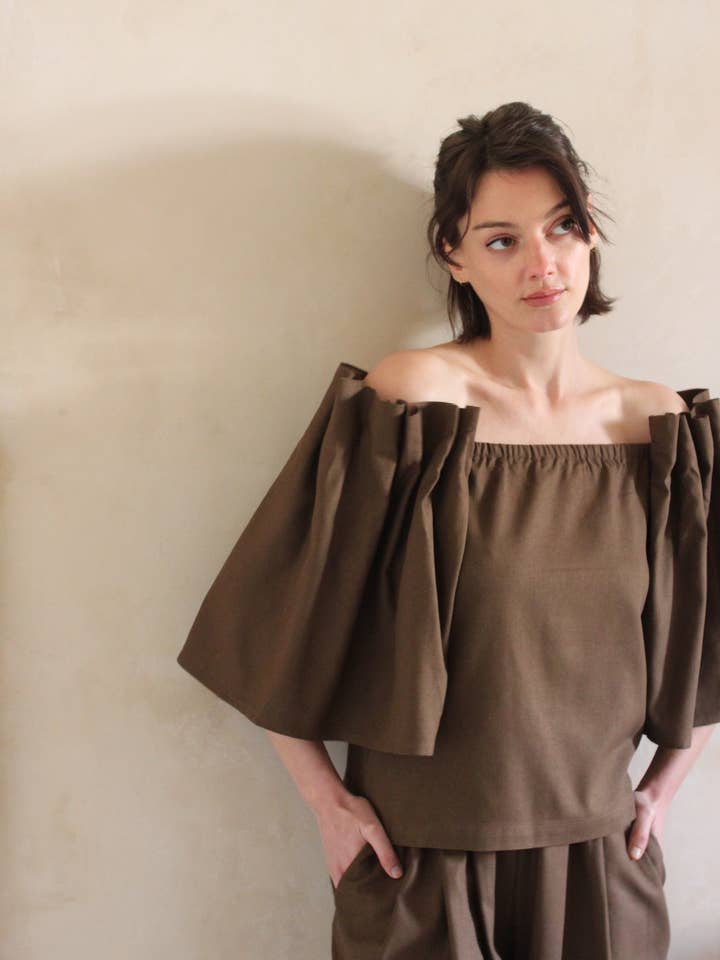 Talu Silk Canvas Top for wholesale by Na Nin