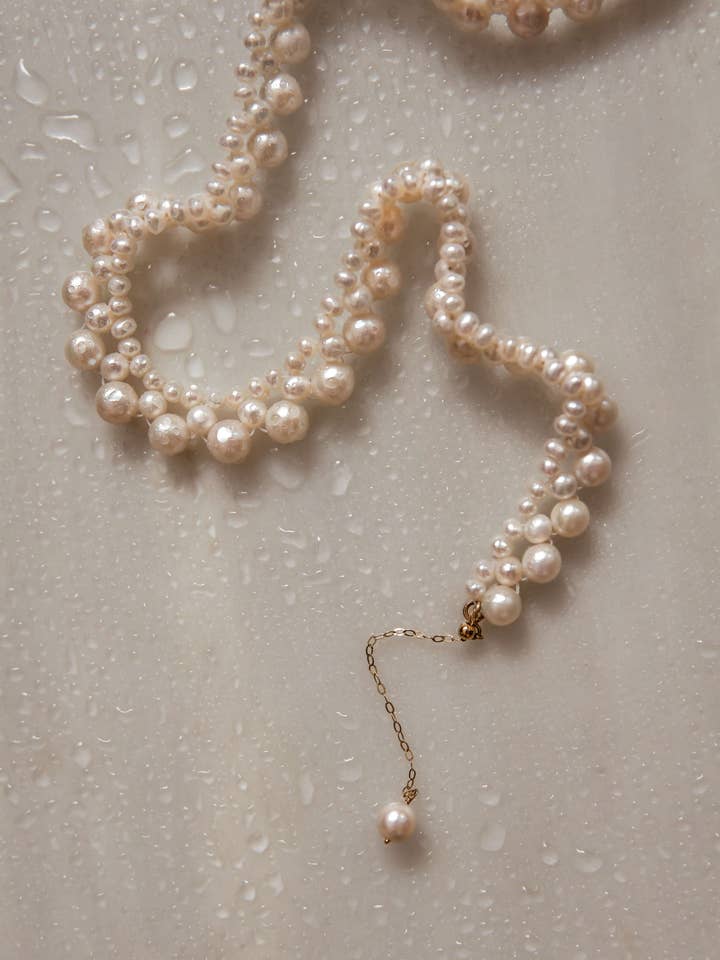 Adèle Pearl Necklace for wholesale by Katy Faye