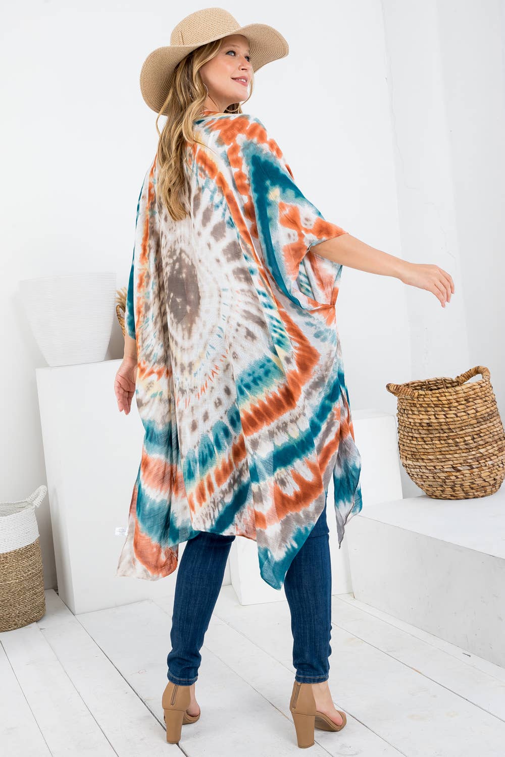 LA Soul - Venta al por mayor Kimono - Mujer - KIMONO CON ESTAMPADO DE TEDYE, TALLA GRANDE3