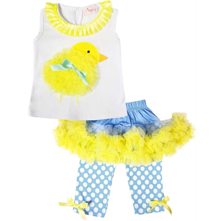 Angeline Kids - Wholesale Top & skirt set – Kids - CLEARANCE Baby Girls Easter Chick Skirt Tutu Set