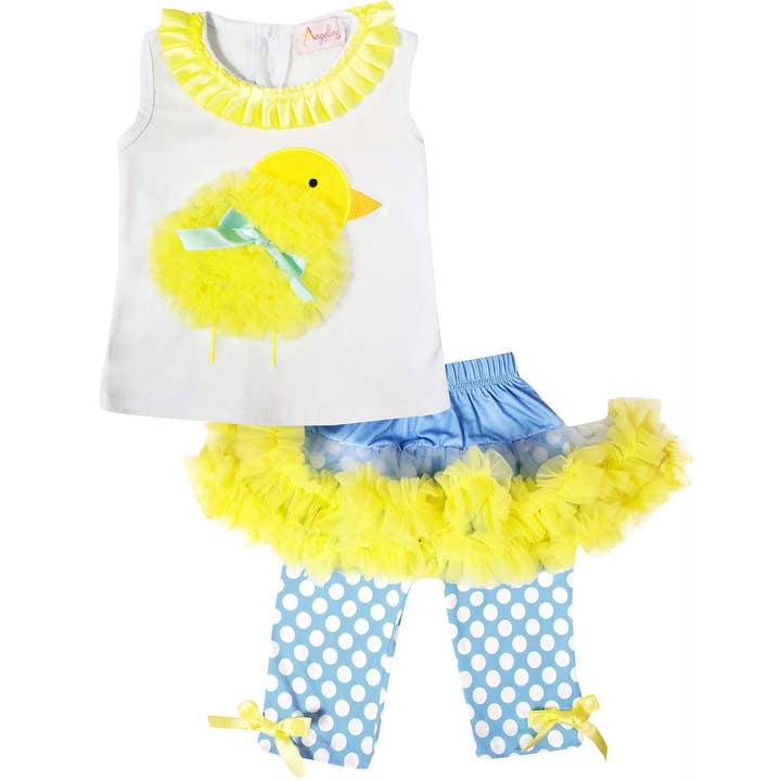 Baby Kleinkind Kleine Mädchen Osterküken Tutu Rock Set für den Großhandel von Angeline Kids