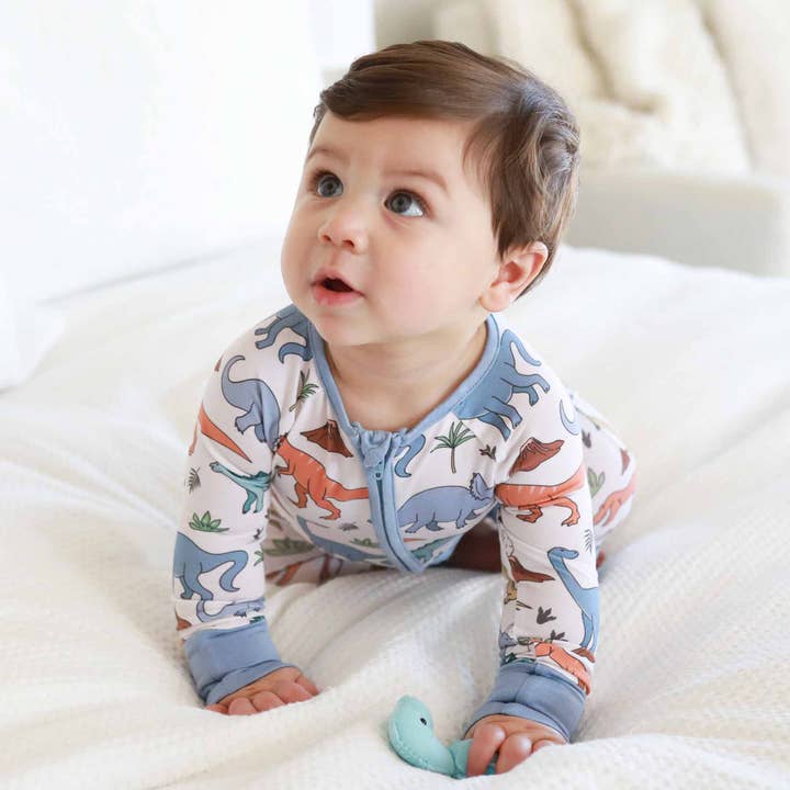 Nestlingo - Wholesale Jumpsuit - Baby - Dino Dude Convertible Zip Romper