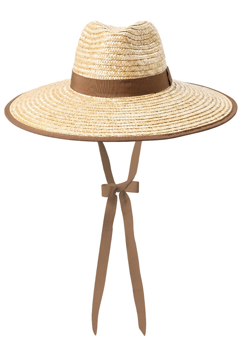 Cap Zone - Wholesale Straw Hat - Women's - Grosgrain Chin Strap Wide Brim Wheat Straw Lifeguard Hat15
