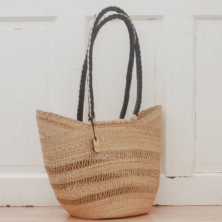 Big Blue Moma - Wholesale Beach Bag - Shoulder Shopper - Natural Palette