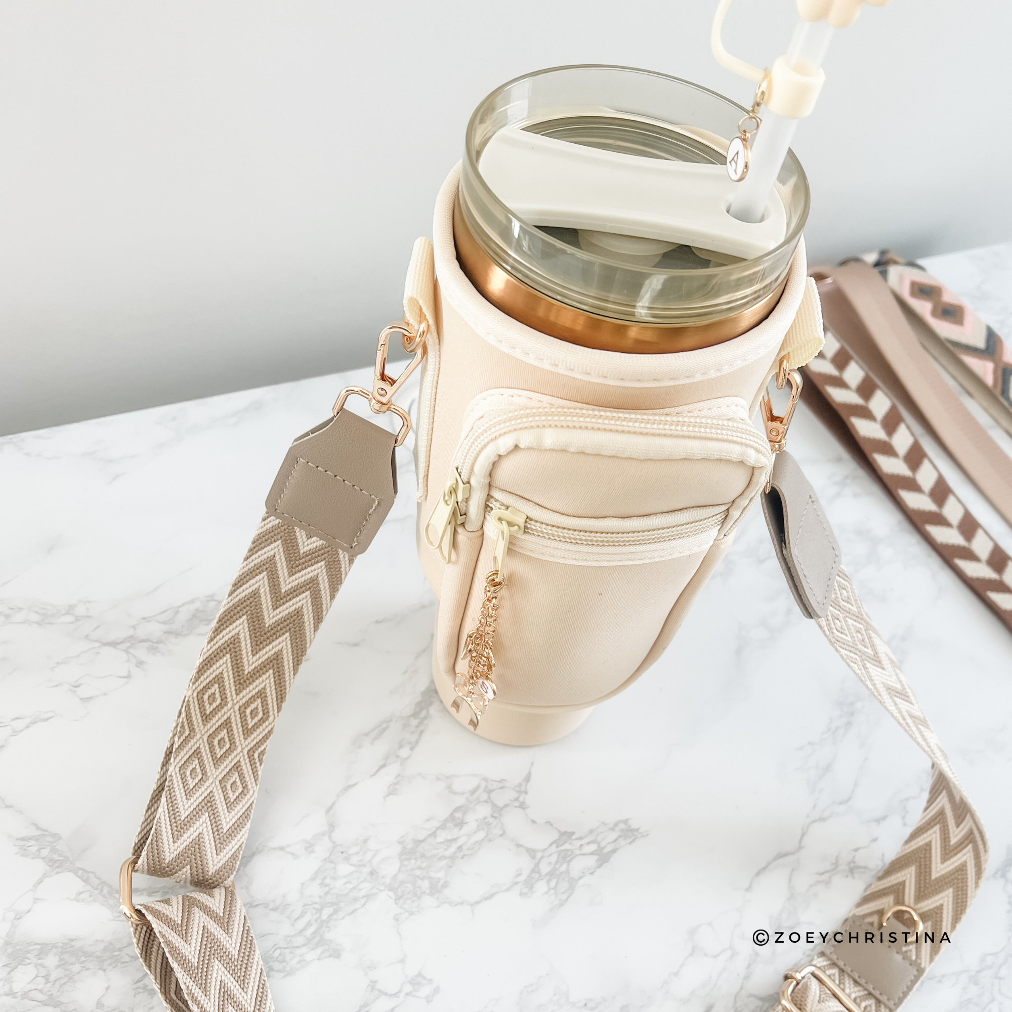 Zoey Christina - Wholesale Wallet - Unisex - Tumbler Carrier Crossbody Sling Bag – Interchangeable Strap4