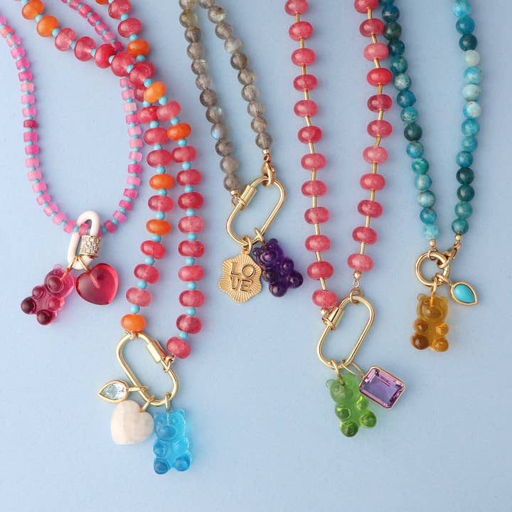 HYE JANE - Wholesale Pendant/charm necklace - Lime Quartz Gummy Bear Necklace2