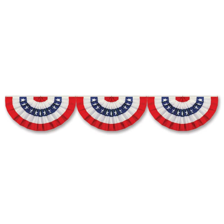 Jointed Patriotic Bunting Cutout, 12" x 6', 2 sided printing for wholesale by Beistle