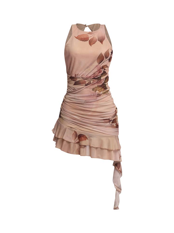 K Too - Vente Robe – femme - Robe à ourlet asymétrique froncée