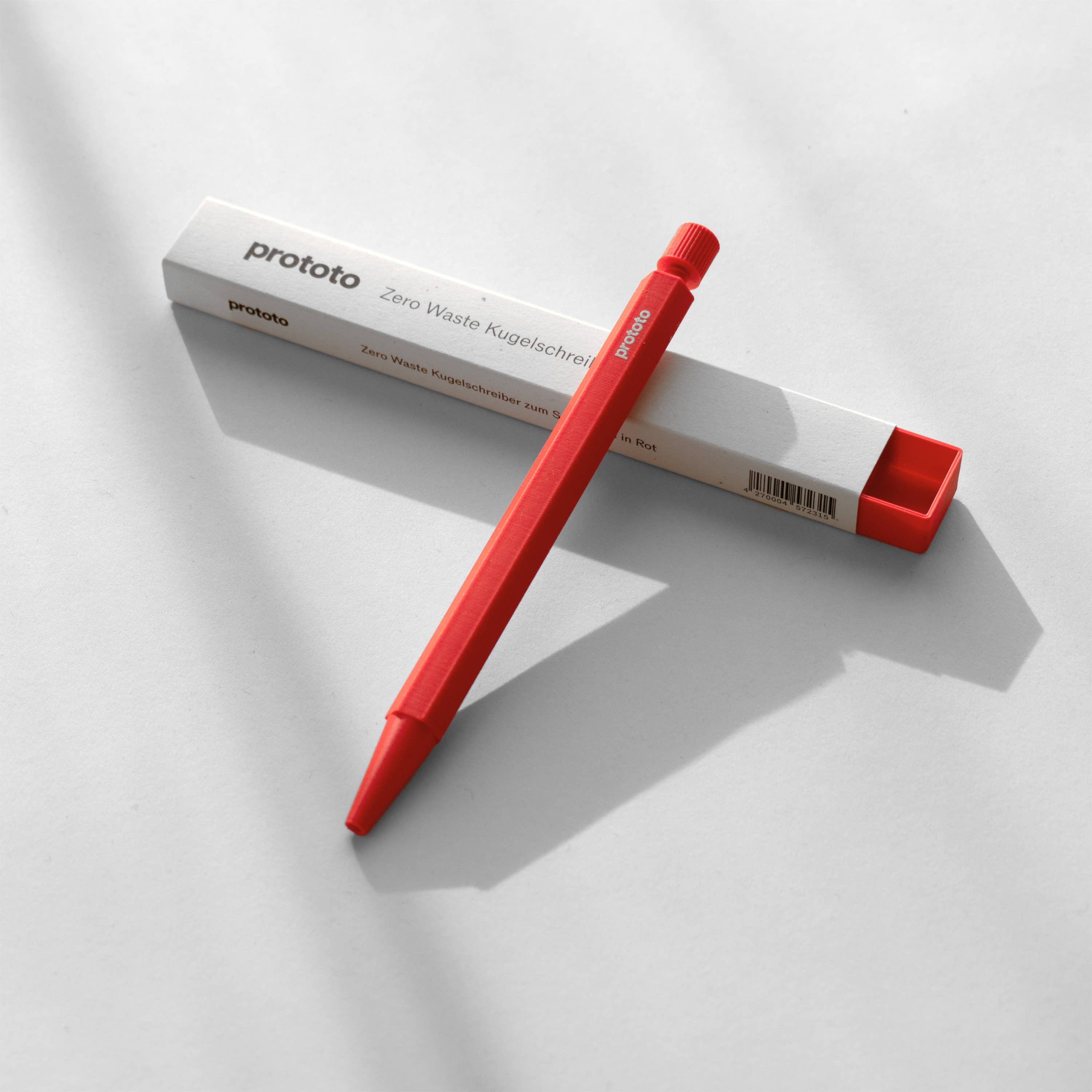 Prototo - Vendita all'ingrosso Penne - Penna a sfera rossa zero waste design ecologico sostenibile