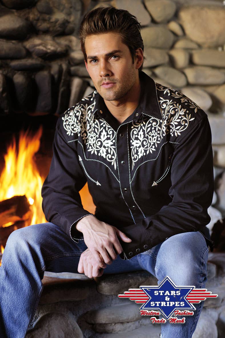 Stars & Stripes® – wholesale Buttoned-down shirt – Men's – Western shirt - Henry0