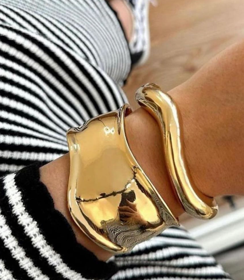 HoopLa – Pulseira de punho por atacado –  Pulseira Wonder Women Women Bone- Aço - Ouro 14K ou Prata4