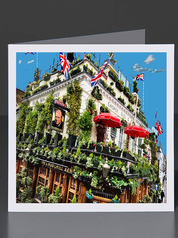London Karten: Churchill Arms 02/ Grußkarte für den Großhandel von Eliot Siegel & The British Art Gallery