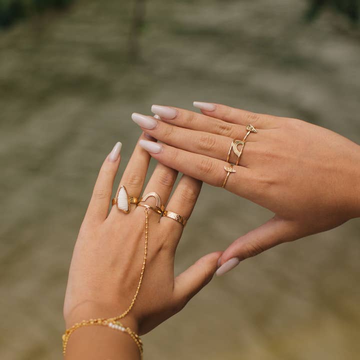 Keiko Jewelry - Wholesale Band/Stacked Ring - Hebrew Shell Ring