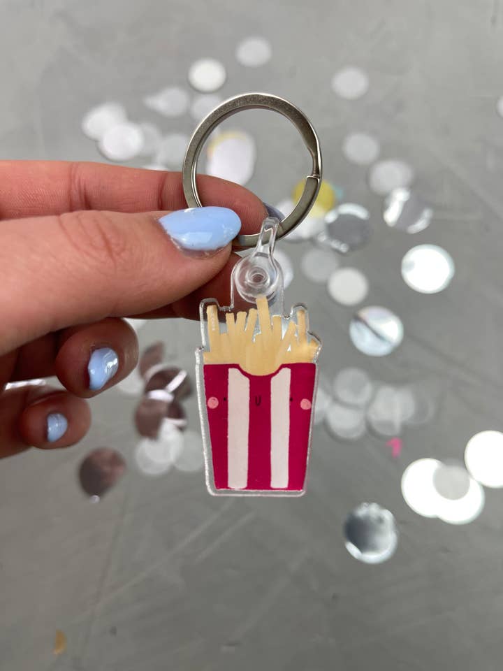 Porte-clés mini frites pour extérieur pour la vente par von.anne