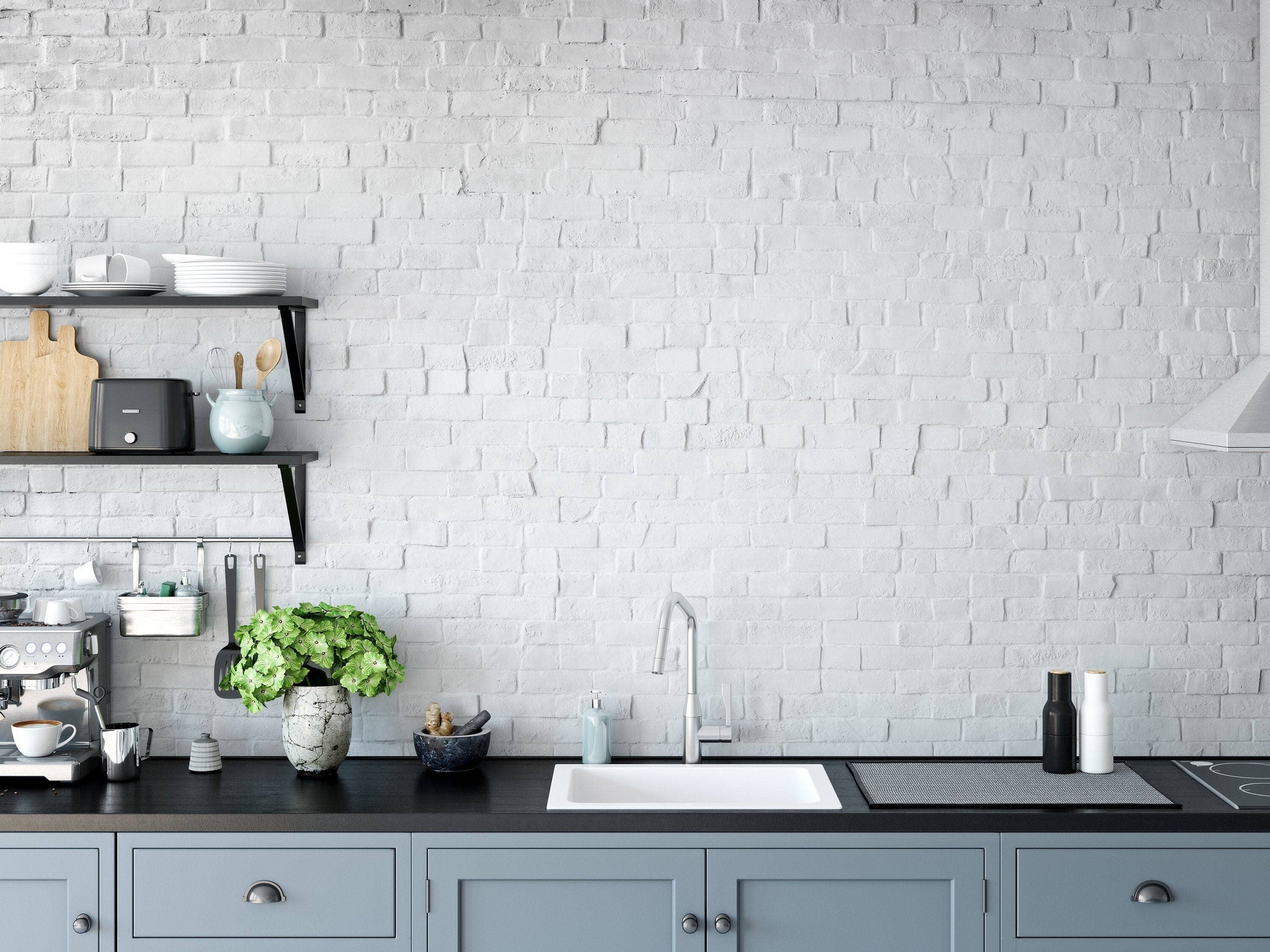 Timberlea - Wholesale Wallpaper - Realistic White Brick Wallpaper. Peel and Stick.2