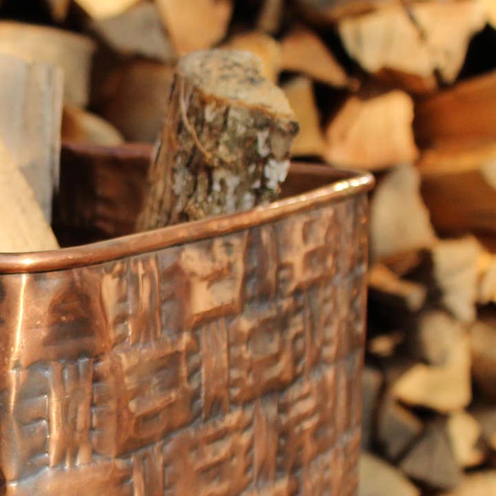 La Casa del rame - Wholesale Storage Bin - Cesto per legna da ardere in rame, contenitore per la casa, decorazione domestica3